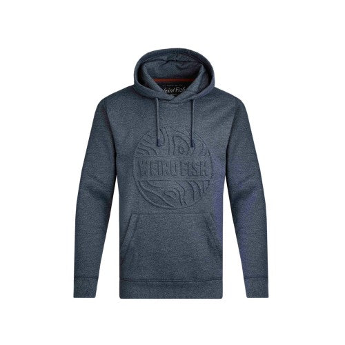 Front - Weird Fish Mens Perranporth Grindle Embossed Hoodie