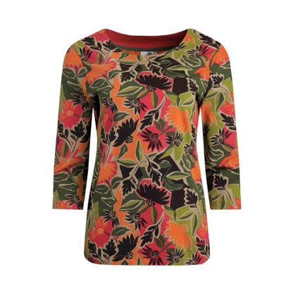 Front - Weird Fish Womens/Ladies Pinto Abstract Floral Jersey Organic T-Shirt