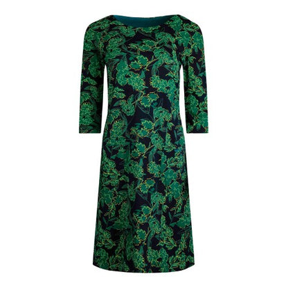 Front - Weird Fish Womens/Ladies Starshine Leaf Print Jersey Organic Dress