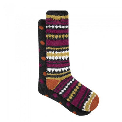 Front - Weird Fish Womens/Ladies Park Fluffy Eco Friendly Socks (Pack Of 2)