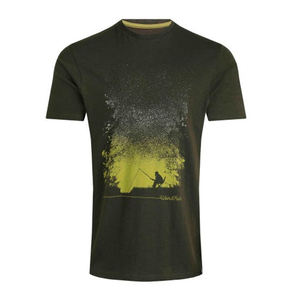 Front - Weird Fish Mens Dark Sky Screenprint Organic T-Shirt