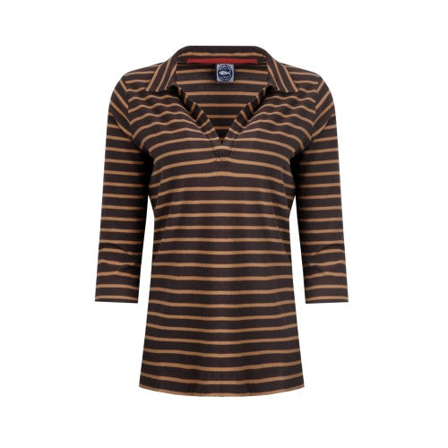 Front - Weird Fish Womens/Ladies Rhianna Striped Organic Cotton Shirt