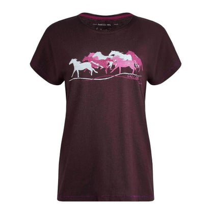 Front - Weird Fish Womens/Ladies Gallopers Horse Slub Organic T-Shirt