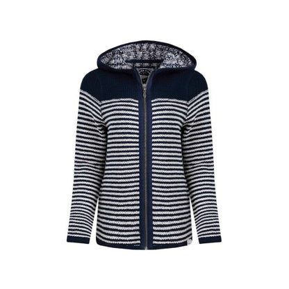Front - Weird Fish Womens/Ladies Bianca Striped Macaroni Eco Friendly Full Zip Hoodie