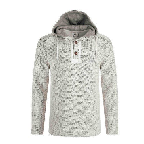 Front - Weird Fish Mens Bakersfield Macaroni Button Neck Hoodie