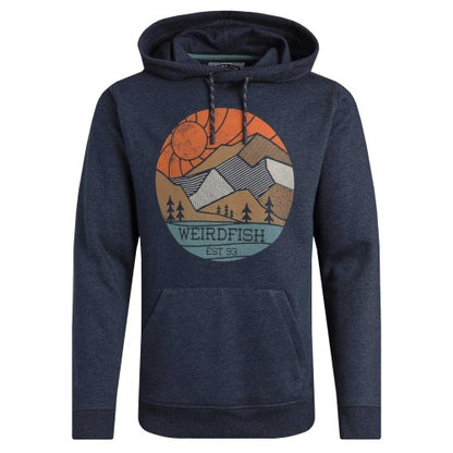 Front - Weird Fish Mens Bryant Graphic Print Pull Over Hoodie