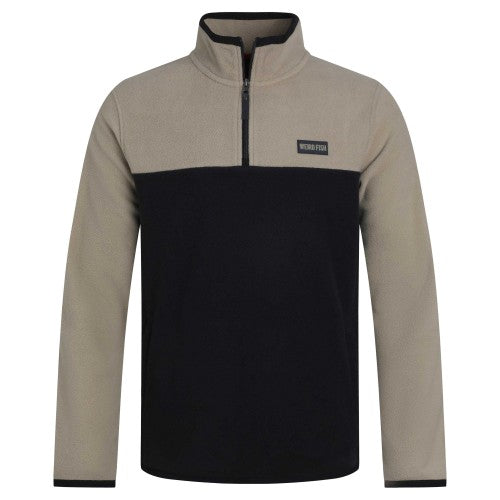 Front - Weird Fish Mens Tristan Micro Quarter Zip Fleece Top