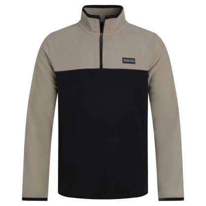 Front - Weird Fish Mens Tristan Micro Quarter Zip Fleece Top