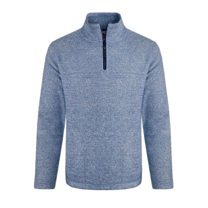 Front - Weird Fish Mens Laramie Snow Marl Quarter Zip Fleece
