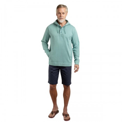 Front - Weird Fish Mens Woodside Loopback Sun Faded Hoodie