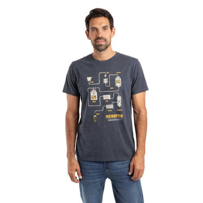 Front - Weird Fish Mens Brewer Graphic Print Eco Friendly T-Shirt