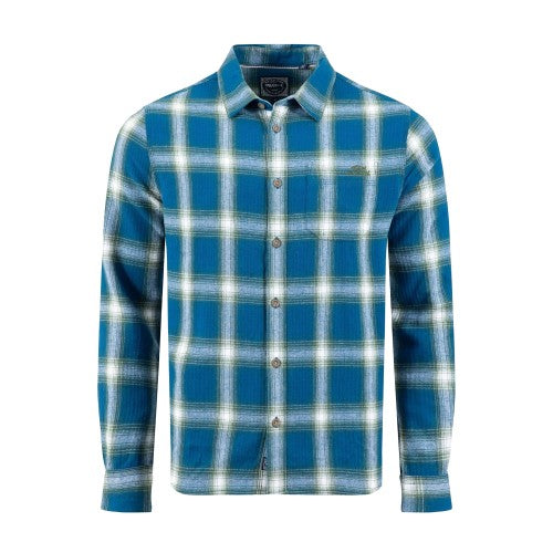 Front - Weird Fish Mens Broxton Herringbone Check Long-Sleeved Shirt