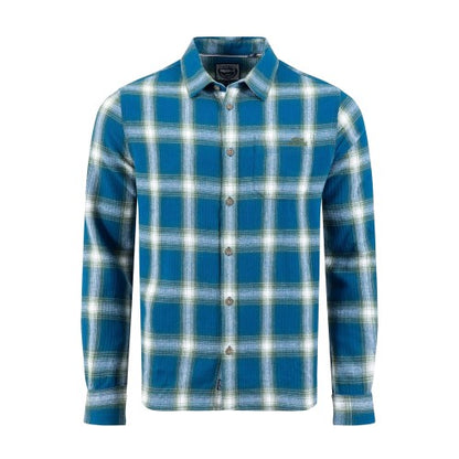 Front - Weird Fish Mens Broxton Herringbone Check Long-Sleeved Shirt