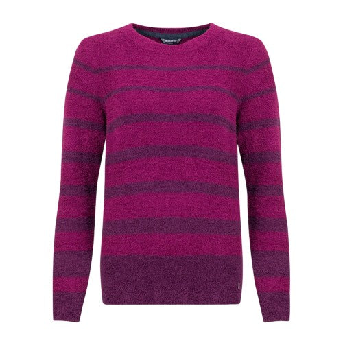 Front - Weird Fish Womens/Ladies Wanda Stripe Knitted Sweatshirt