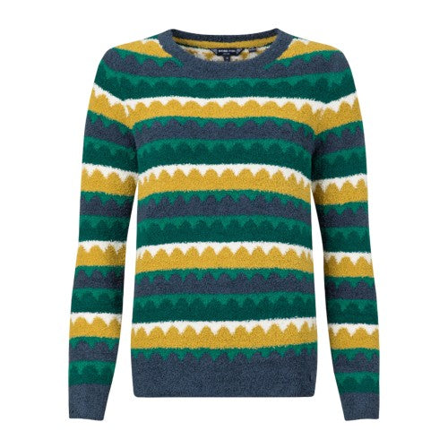 Front - Weird Fish Womens/Ladies Tyla Patterned Knitted Sweatshirt