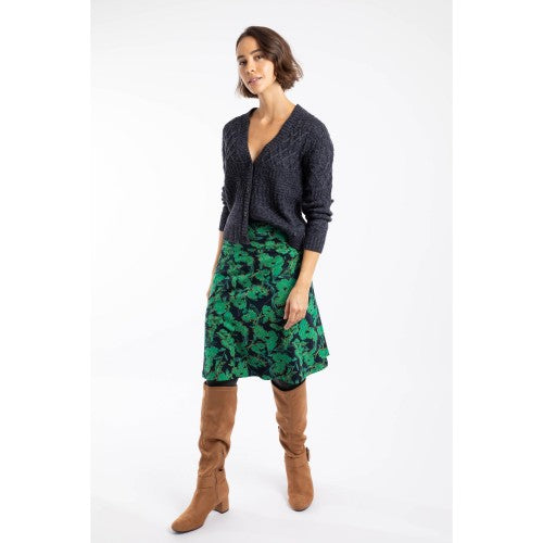 Front - Weird Fish Womens/Ladies Malmo Jersey Stretch Skirt