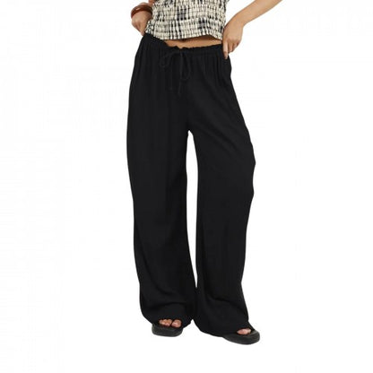 Front - Brave Soul Womens/Ladies Viscose Crinkled Trousers