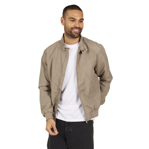Front - Brave Soul Mens Funnel Neck Harrington Jacket