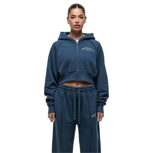 Front - Good For Nothing Womens/Ladies Distressed Raglan Crop Hoodie