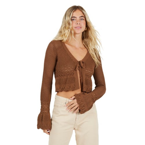Front - Brave Soul Womens/Ladies Front Tie Cardigan