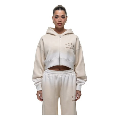 Front - Good For Nothing Womens/Ladies Spray Full Zip Hoodie