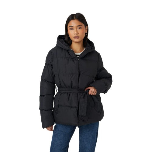 Front - Brave Soul Womens/Ladies Short Padded Hooded Jacket