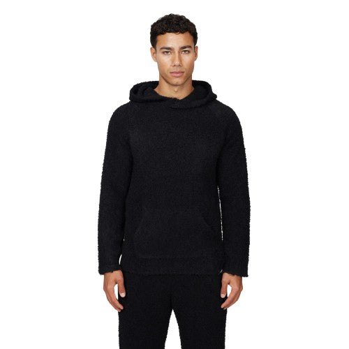 Front - Good For Nothing Mens Knitted Fluffy Pull Over Oversized Hoodie
