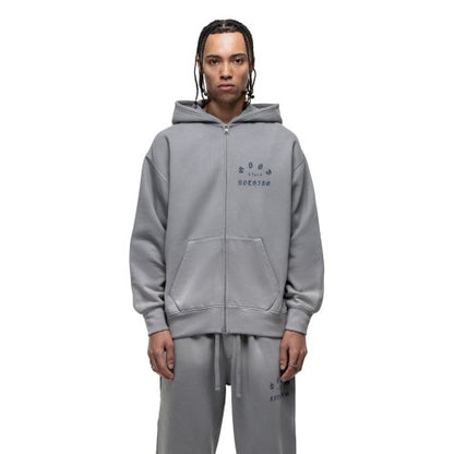 Front - Good For Nothing Mens Spray Washed Full Zip Full Zip Hoodie