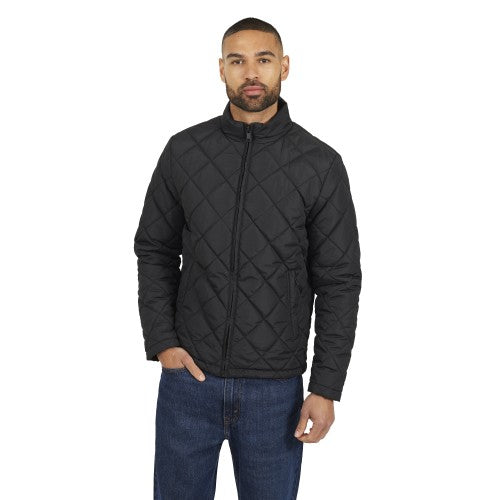 Front - Brave Soul Mens Quilted Padded Jacket