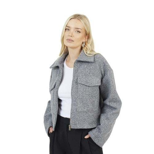 Front - Brave Soul Womens/Ladies Izai Bouclé Jacket