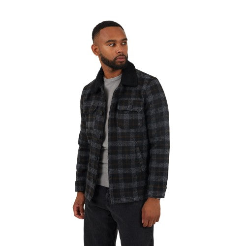 Front - Brave Soul Mens Checked Jacket
