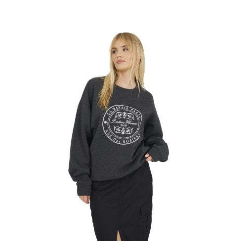 Front - Brave Soul Womens/Ladies Le Marais Paris Crew Neck Sweatshirt