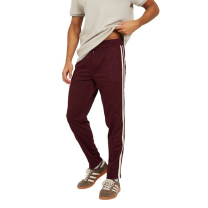 Front - Brave Soul Mens Side Stripe Wide Leg Jogging Bottoms