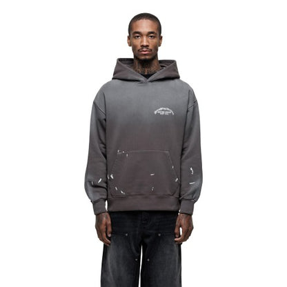 Front - Good For Nothing Mens Abrade Fade Splatter Pull Over Oversized Hoodie
