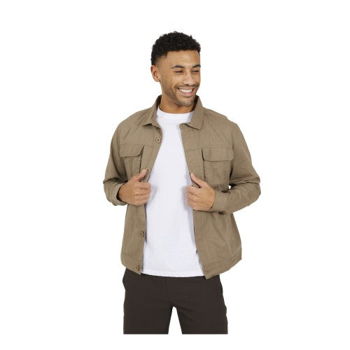 Front - Brave Soul Mens Collared Button-Down Jacket