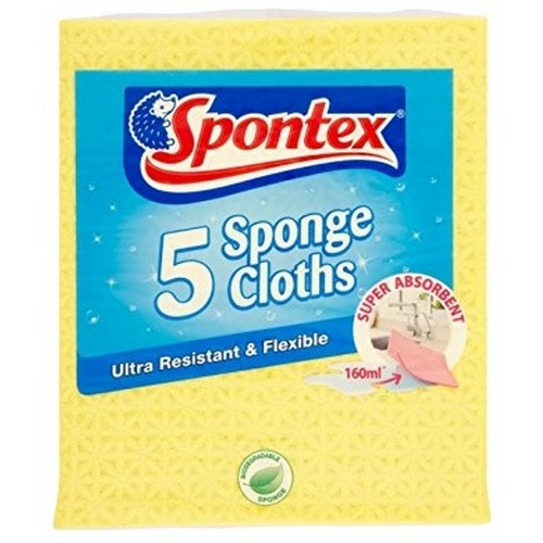 Front - Spontex Sponge Cloth 5pk