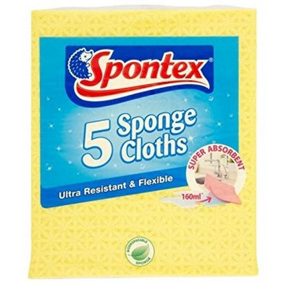 Front - Spontex Sponge Cloth 5pk