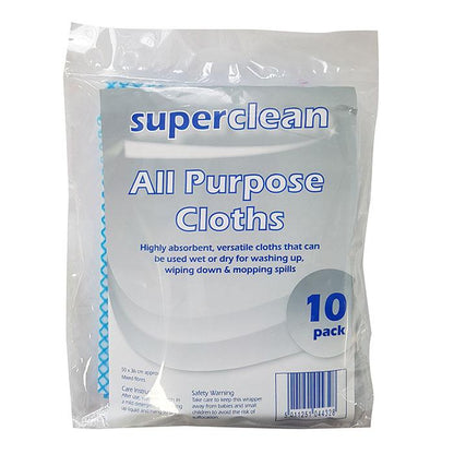 One Colour - Front - Superclean All Purpose Cloth 10pk