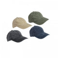 Front - Men's Baseball Cap Washed Assorted Colours with size adjuster
