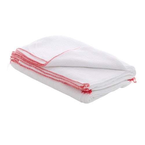 Front - Wilsons Bleached Stockinette Cloth Red Edge Large 45 x 38cm