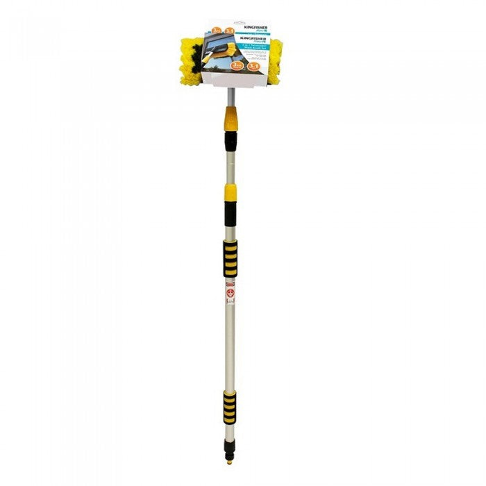 Front - Kingfisher Telescopic Wash Brush Set 3m