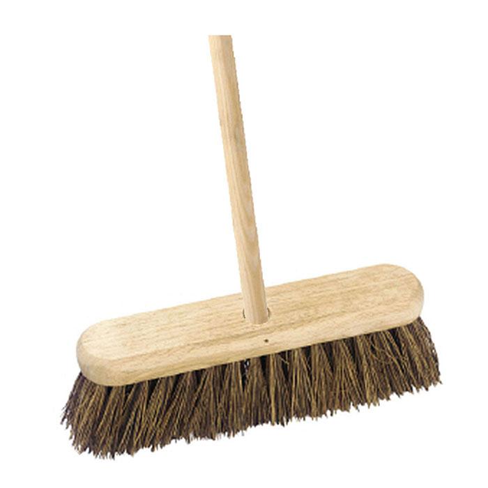 Front - Assembled 12 Stiff Bassine Contract Sweeping Broom
