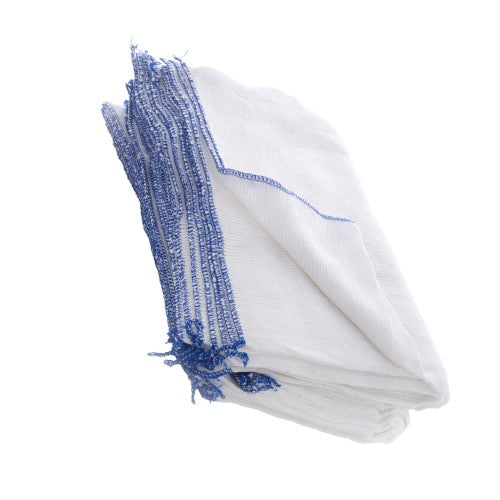 Front - Wilsons Bleached Stockinette Cloth Blue Edge Medium 40 x 25cm