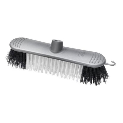One Colour - Front - Addis Plastic Broom Head Stiff Bristle Metallic Silver