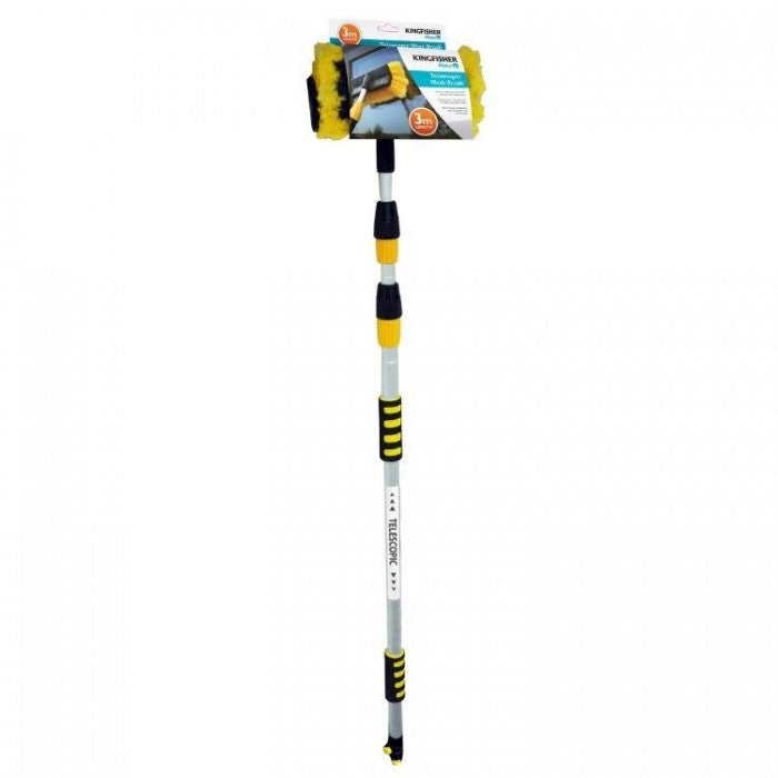 Front - Kingfisher Telescopic Car Caravan Wash Brush 3m