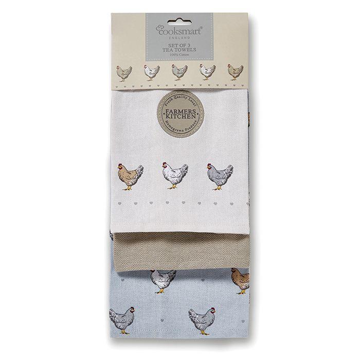 One Colour - Front - Farmers Kitchen Tea Towel 3pk