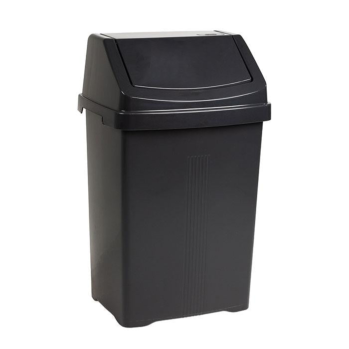 One Colour - Front - Casa 25L Swing Bin Midnight Black