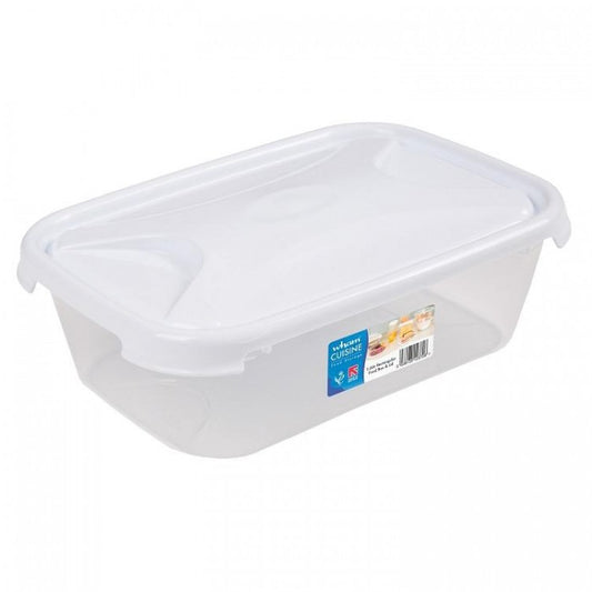 Front - Wham Cuisine Rectangular Food Storage Box White Lid 1.6L