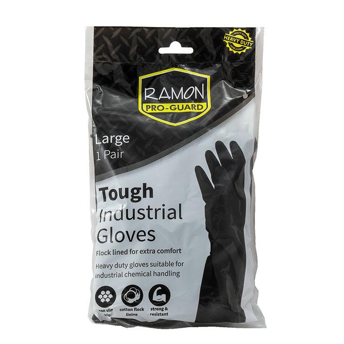 Front - Optima Black Heavy Weight Glove Large