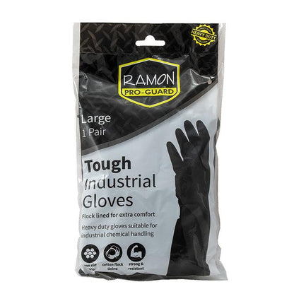 Front - Optima Black Heavy Weight Glove Large